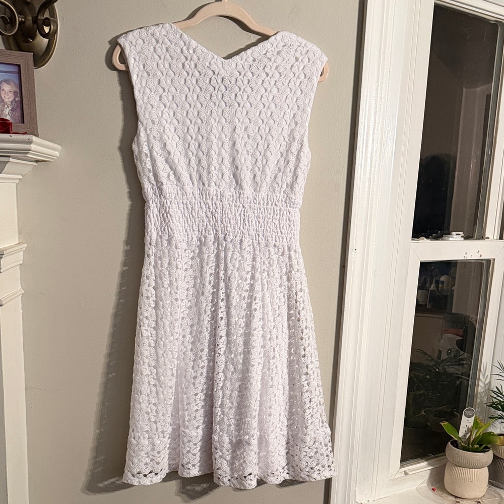 Rabbit Rabbit Rabbit Textured White Midi Dress - Picture 5 of 6